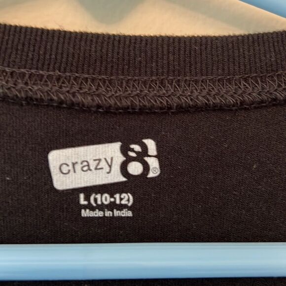 Crazy 8 kids black size large (10/12) tie shirt. - Picture 2 of 4